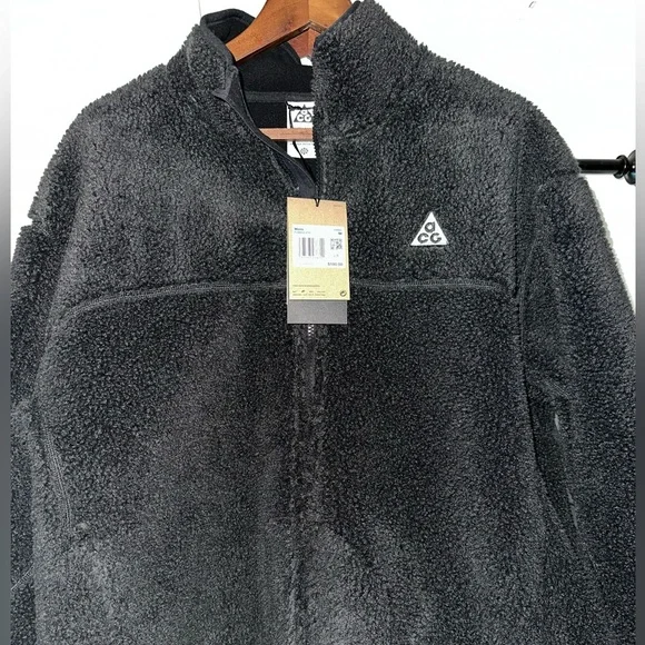 Nike ACG Canwell Glacier Therma-FIT ADV Black Fleece Jacket Size Medium NWT